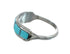 Native American Zuni Sterling Silver Turquoise Ring Size 5-3/4 AX130040